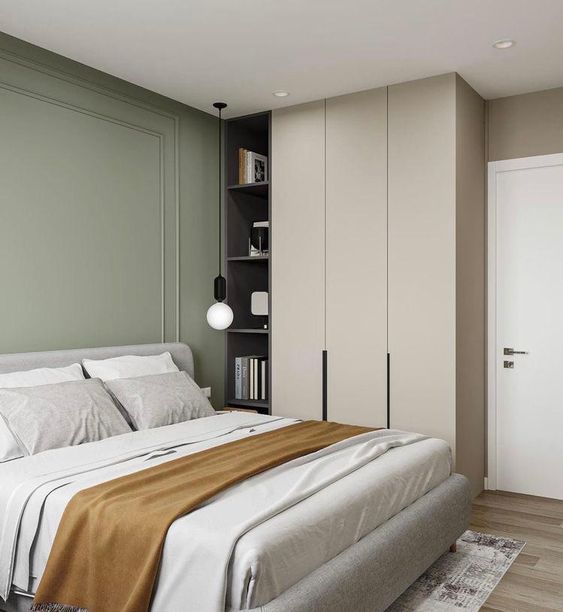 оливкова спальня дизайн фото